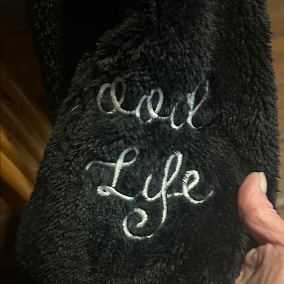 True Religion Black Fleece Jacket with Red Accents - Picture 2 of 6